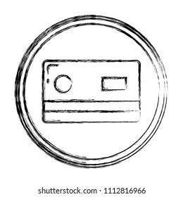 grunge business credit card technology emblem
