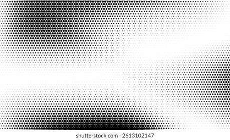 Grunge BW Halftone Gradient Noise Texture Background. EPS10 Vector