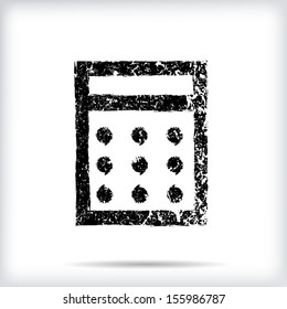 Grunge calculator icon 