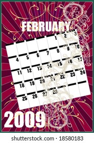 grunge calendar 2009