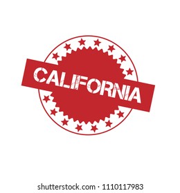 Grunge CALIFORNIA rubber seal stamp