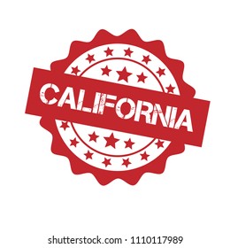 Grunge CALIFORNIA rubber seal stamp
