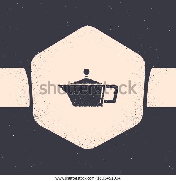 Grunge Canister for motor\
machine oil icon isolated on grey background. Oil gallon. Oil\
change service and repair. Monochrome vintage drawing. Vector\
Illustration