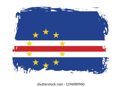 Grunge Cape Verde flag.flag of Cape Verde,banner vector illustration. Vector illustration eps10.