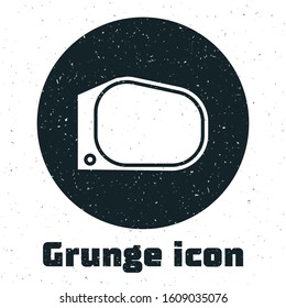 Grunge Car mirror icon isolated on white background.  Vector Illustration