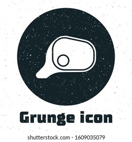 Grunge Car mirror icon isolated on white background.  Vector Illustration