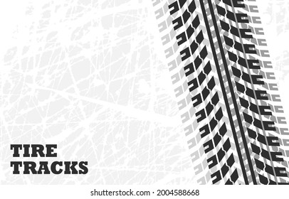 Grunge car tire track background