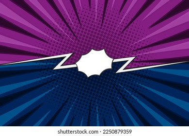Grunge cartoon comic background fight versus retro pop art style, vector illustration