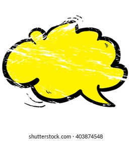 ilustración de dibujos animados en nube burbuja de habla
