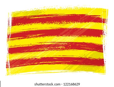 Grunge Catalonia flag