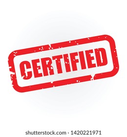 Grunge Certified Label Stock Vector