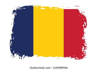 Grunge Chad flag.flag of Chad,banner vector illustration. Vector illustration eps10.