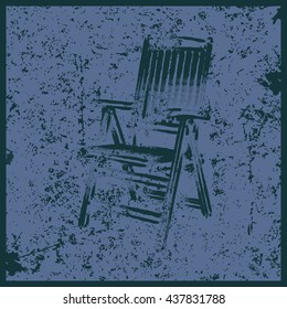 Grunge chair background design