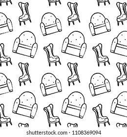 grunge chair modern object with armchair background