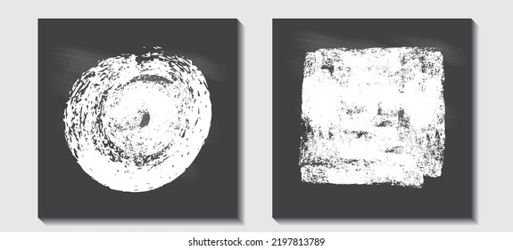 Fondo de la pancarta de tiza gruesa. Marcar textura con fondo cuadrado de banner.