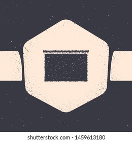 Grunge Chalkboard icon isolated on grey background. School Blackboard sign. Monochrome vintage drawing. Vector Illustration