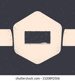 Grunge Chalkboard icon isolated on grey background. School Blackboard sign. Monochrome vintage drawing. Vector Illustration