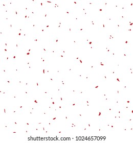 Grunge chaotic background, Abstract dark red spots and dots on white background, random specks background for design. Vector illustration