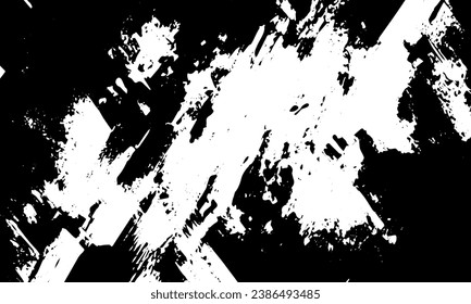 Grunge chaotic detailed black abstract texture. Vector background
