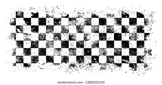 farbige, schachbrettgedeckte einfarbige Hintergrund mit schwarz-weißen Quadraten, ähnlich der Schachbrett mit formlosen Kanten, Vektorgrafik