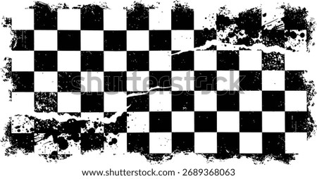 Grunge Checkered Racing Flag Texture