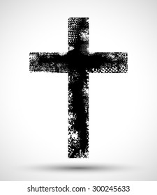 Grunge Christian cross 