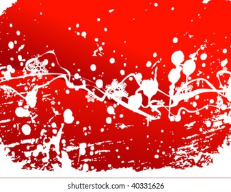 grunge Christmas background: composition of curved lines and snowflakes - great for backgrounds, or layering over other images
