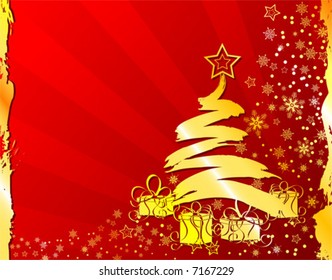 Grunge christmas background with snowflakes, element for design, vector illustration