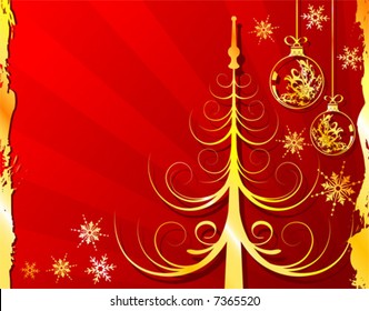 Grunge christmas background with snowflakes, element for design, vector illustration