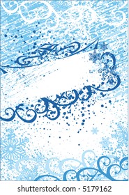 grunge christmas frame & background / vector