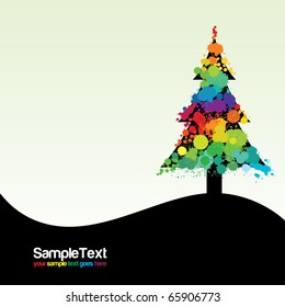 Grunge Christmas Tree Design