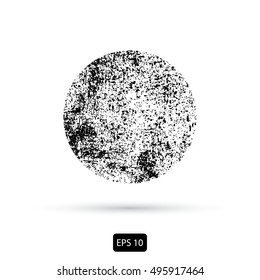 Grunge circle. Abstract logo design vector illustration