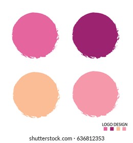 Grunge circle Abstract logo design Color scheme vector