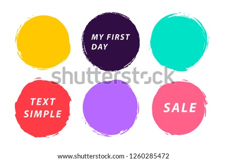 Grunge circle Abstract logo on white background Design. Vector illustration eps 10.