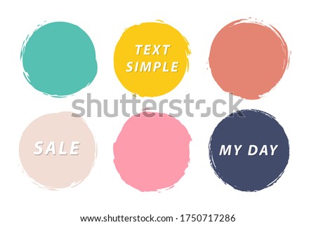 Grunge circle Abstract logo on white background Design. Vector illustration eps 10.