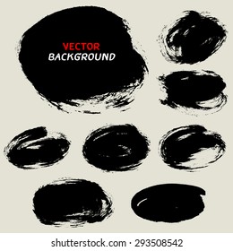 grunge circle background set,paint texture background