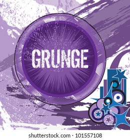 grunge circle banner