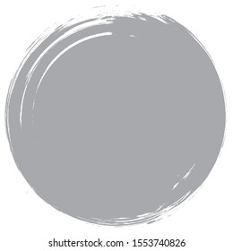 Grunge circle brush isolated on white background. Gray paint grunge circle. Brush stroke vector. For round stamp, seal,label, ink and banner design. Round paint grunge circle.Hand drawn shape, vector