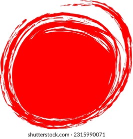 Grunge circle brush style. Vector illustration. The grunge circle frame brush style is a design element commonly used in graphic design, illustration, and digital art.