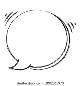 grunge circle chat bubble text message