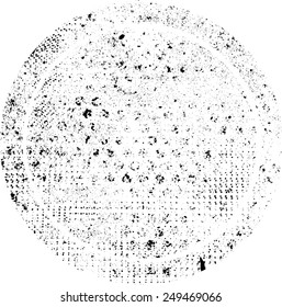 Grunge Circle Element for your Design . Rubber Stamp Texture . Distress Border Frame . 