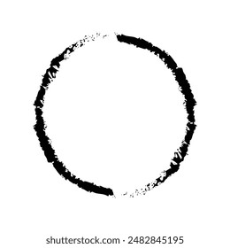 Grunge circle and   Ellipse frames. Set of black ink ball. Collection of  Ellipse borders and circle stamp imprints. Isolated on white background.
