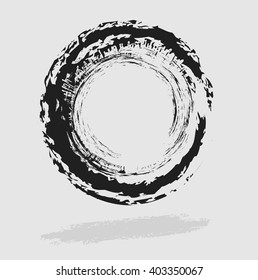 grunge circle frame border icon, vector illustration design element