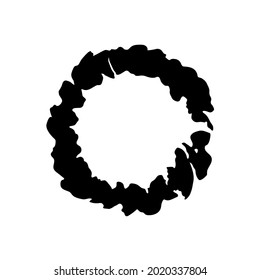 Grunge circle frame. Design element for banner, poster, packaging, postcard, web design. Hand Drawn vector illustration.