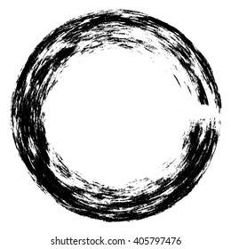 Grunge circle frame, vector illustration