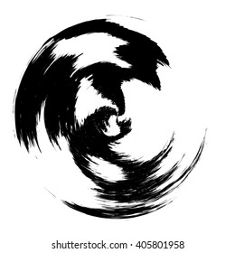 Grunge circle frame, vector illustration