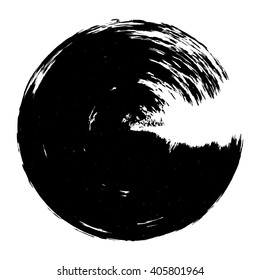 Grunge circle frame, vector illustration