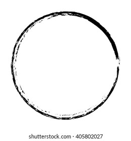 Grunge circle frame, vector illustration