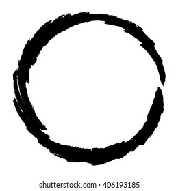 Grunge circle frame, vector illustration