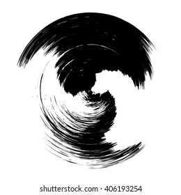 Grunge circle frame, vector illustration